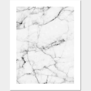 Pure White Marble Posters and Art